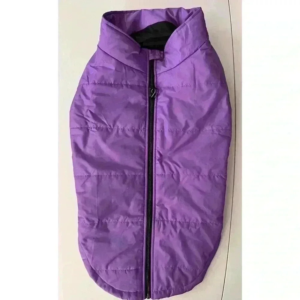 Love Long Long Purple and Black Dog Coat  Size XXL